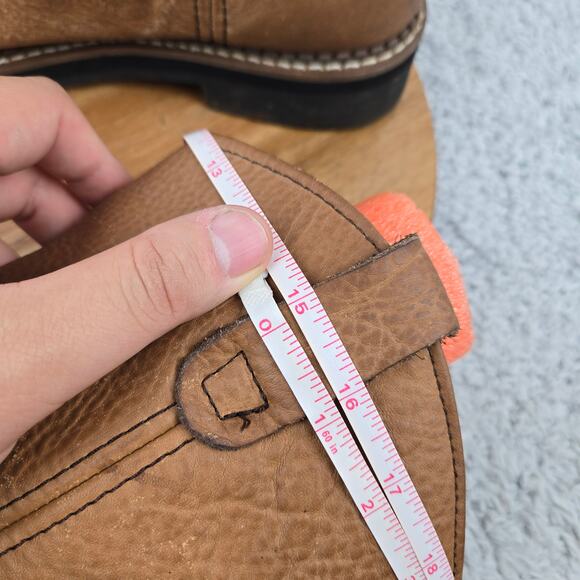 Georgia Boot Mens 9.5M Wellington Brown Leather Waterproof Pull On Work Roper - Picture 6 of 16